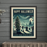 Happy Halloween Vintage Style Art Print