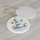 Happy Holidaze Snowman Christmas Ornament