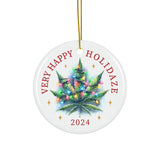 Weed Leaf Lights Christmas Ornament