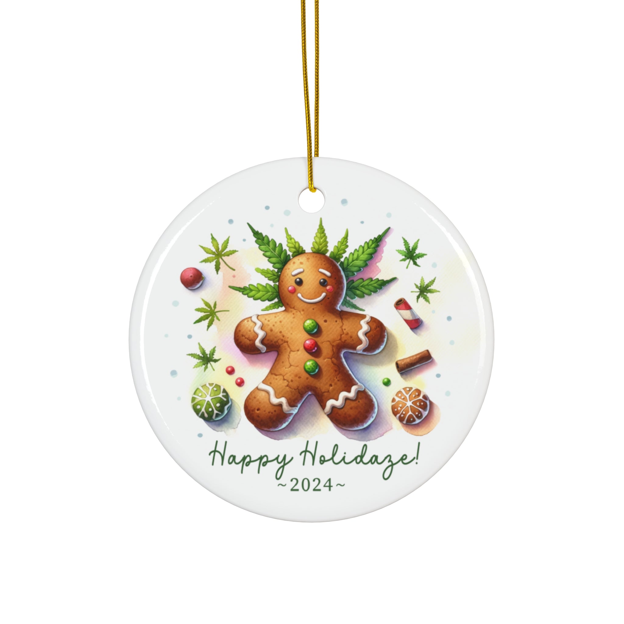 Happy Holidaze Gingerbread Man Christmas Ornament