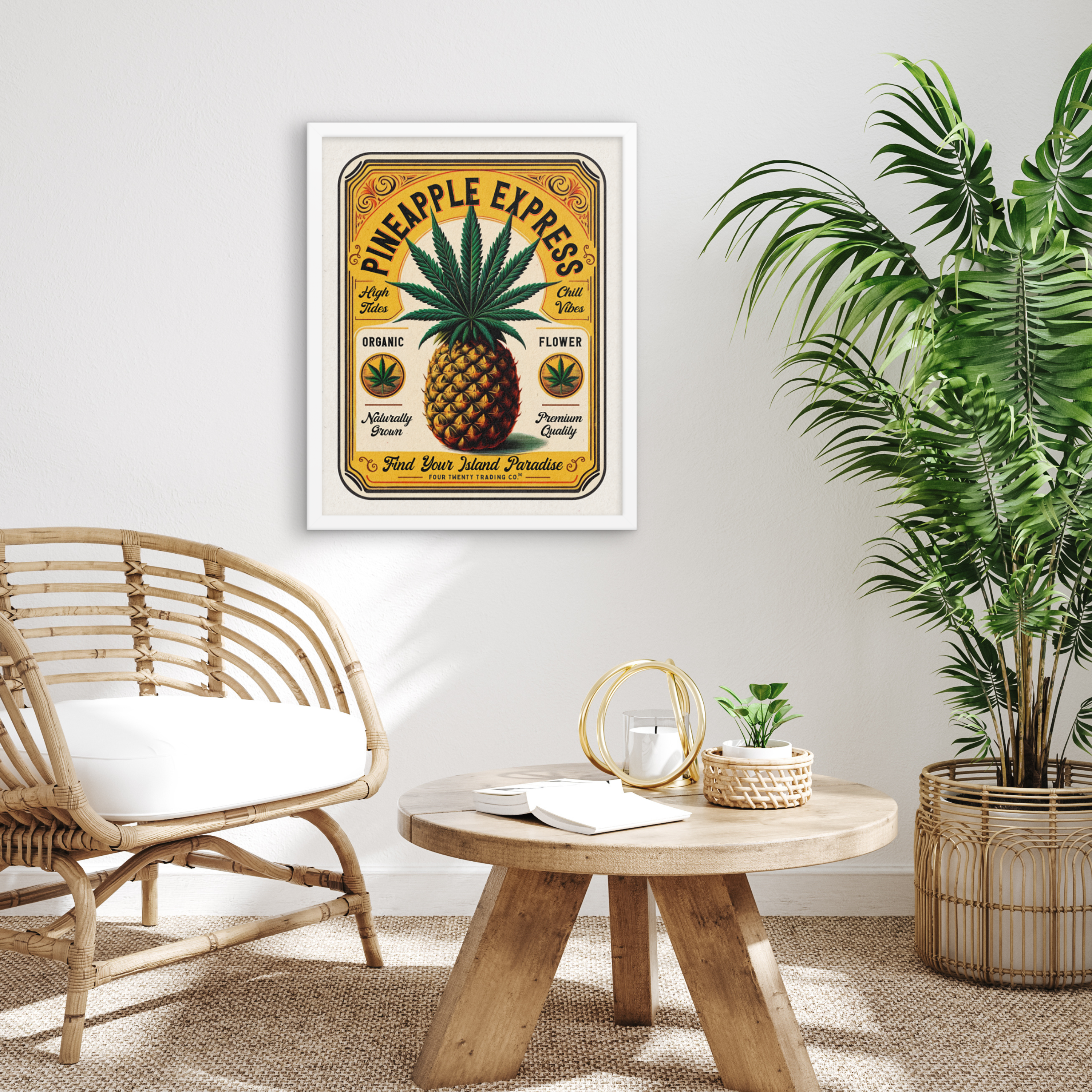 Pineapple Express Label Art Print