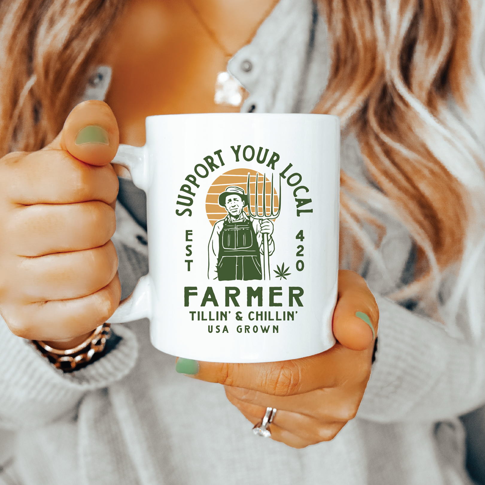 Support Your Local Farmer Cannabis Coffee Mug