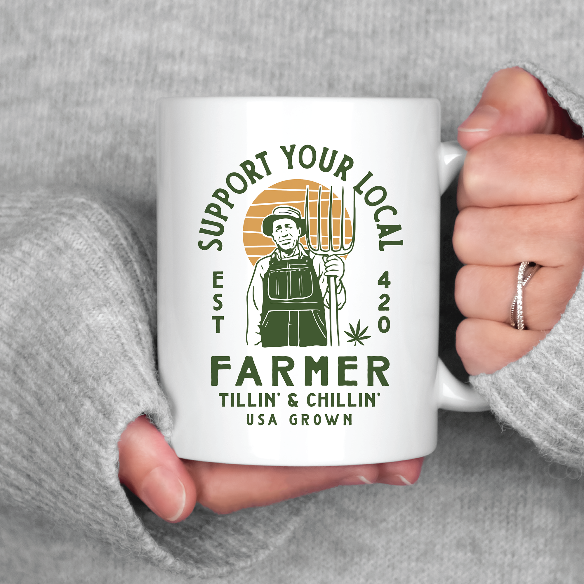 Support Your Local Farmer Cannabis Coffee Mug