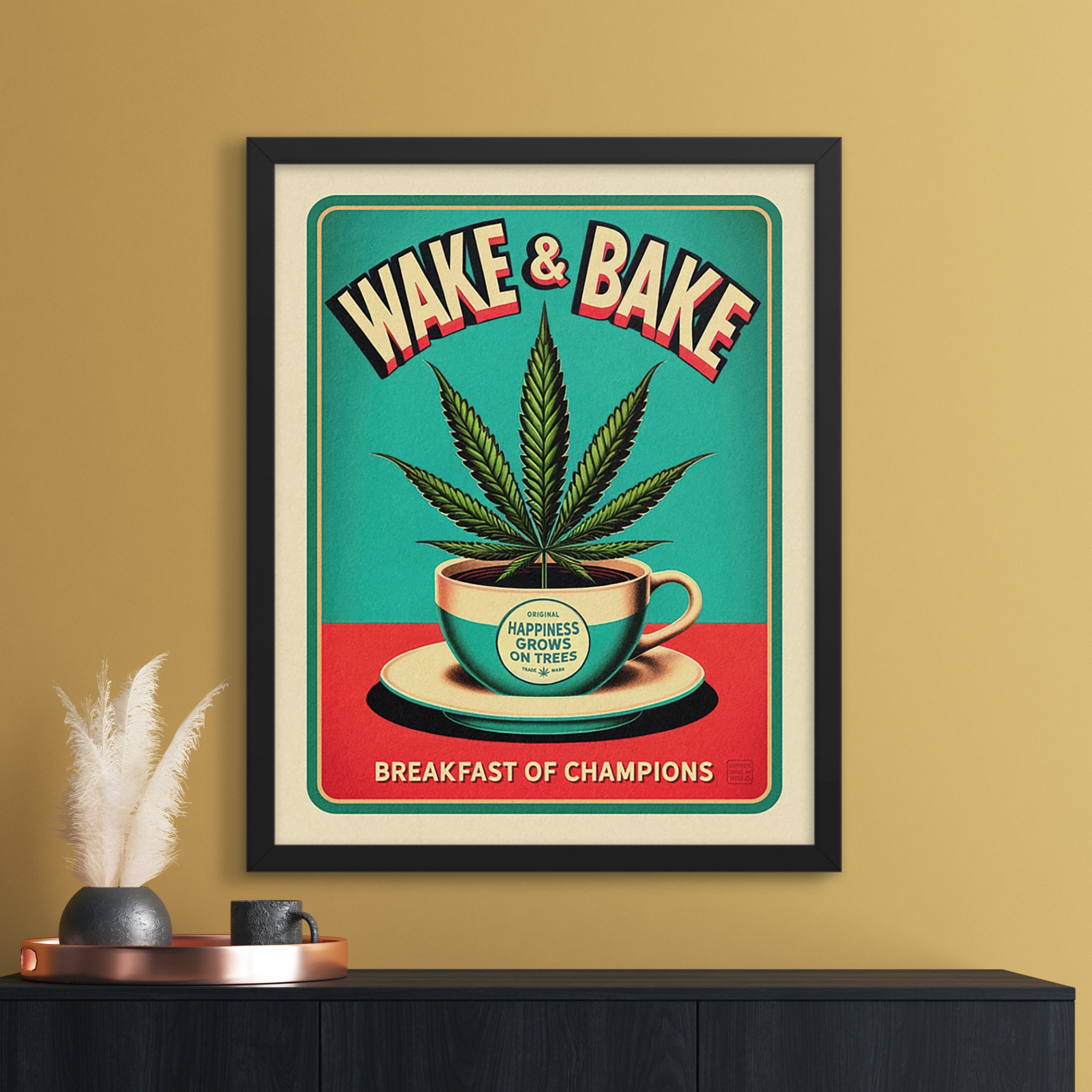 Wake & Bake Vintage Style Art Print