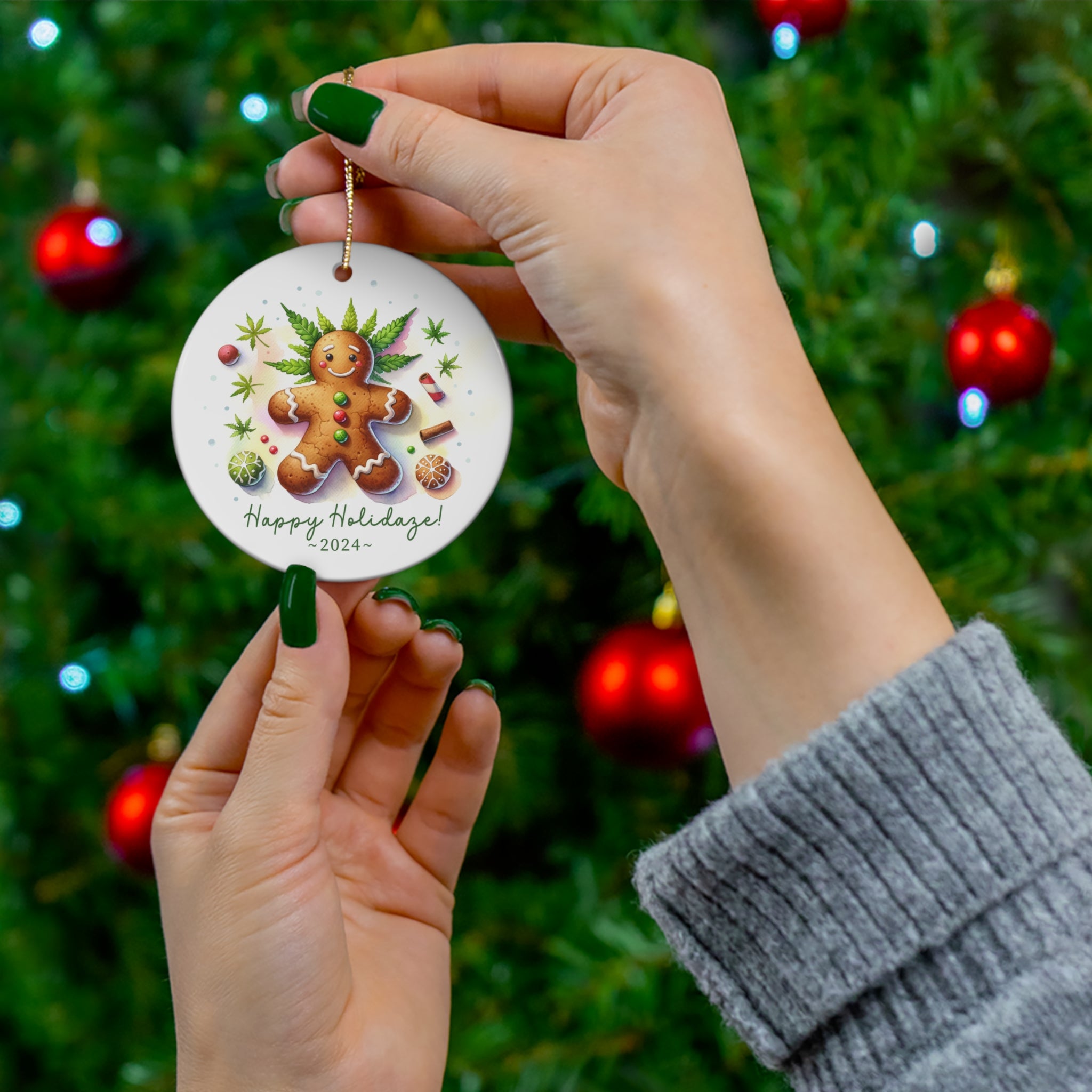 Happy Holidaze Gingerbread Man Christmas Ornament