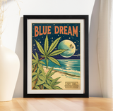 Blue Dream Vintage Style Art Print