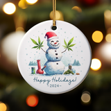 Happy Holidaze Snowman Christmas Ornament