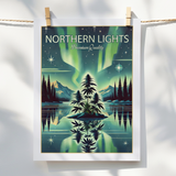 Northern Lights Vintage Style Art Print