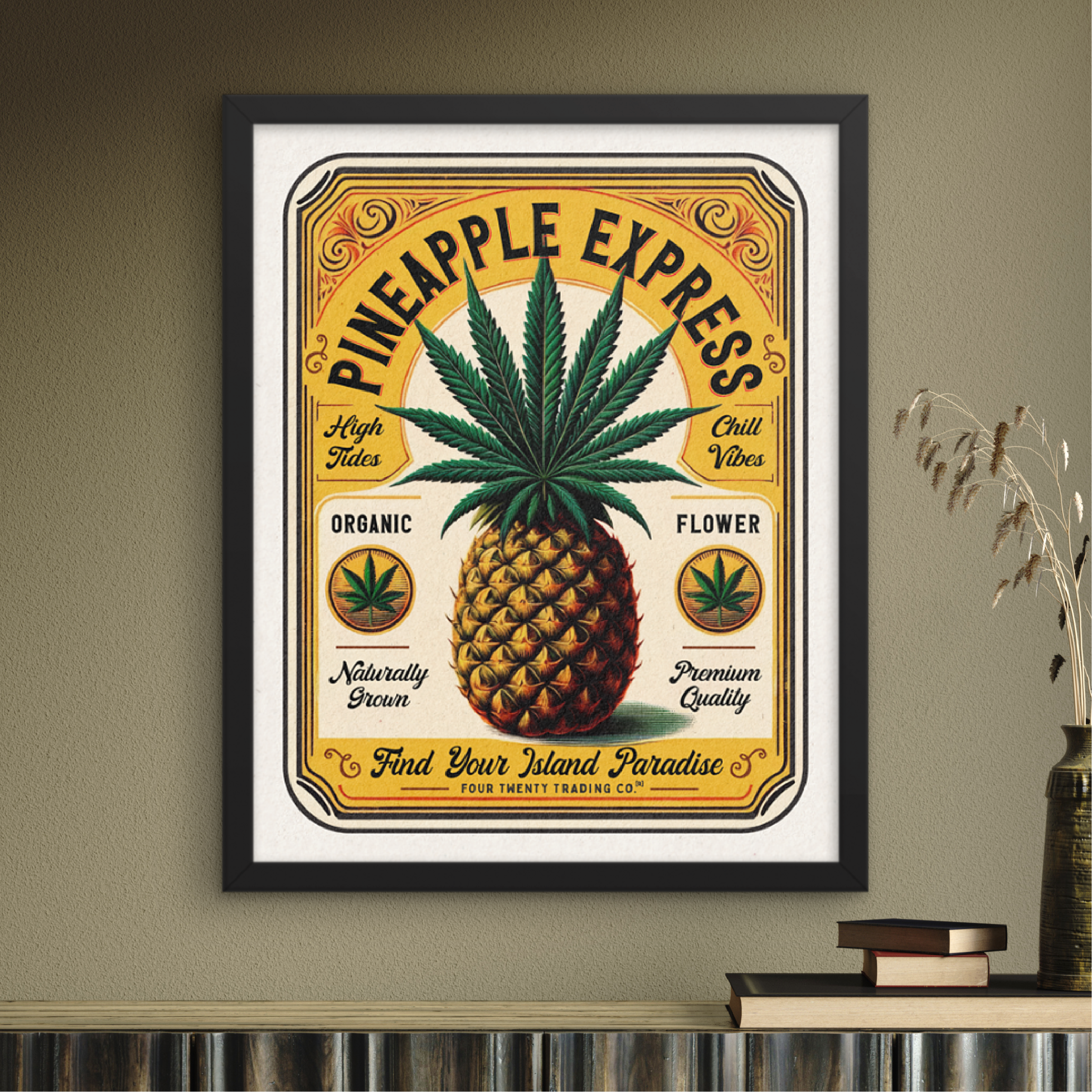 Pineapple Express Label Art Print