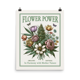 Botanical Flower Power Vintage Style Art Print