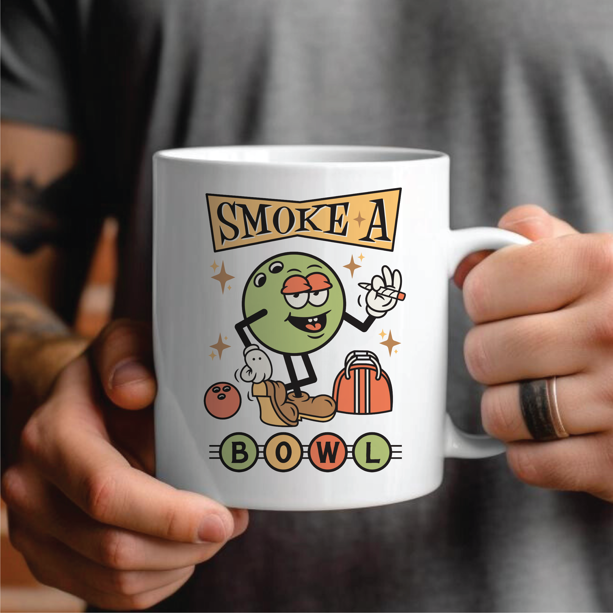 Smoke a Bowl Retro Cannabis Coffee Mug