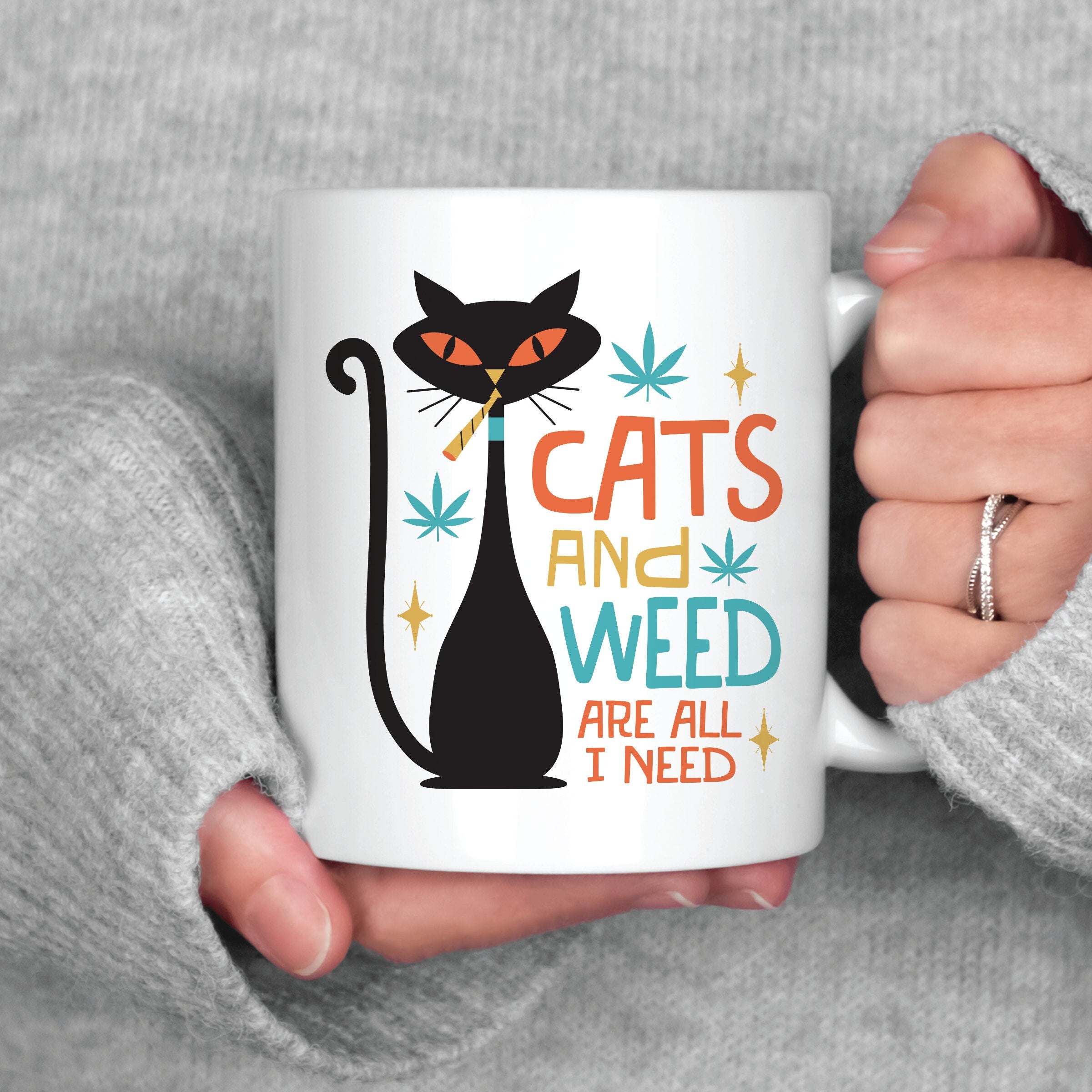 Cats and Weed Coffee Mug