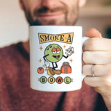 Smoke a Bowl Retro Cannabis Coffee Mug