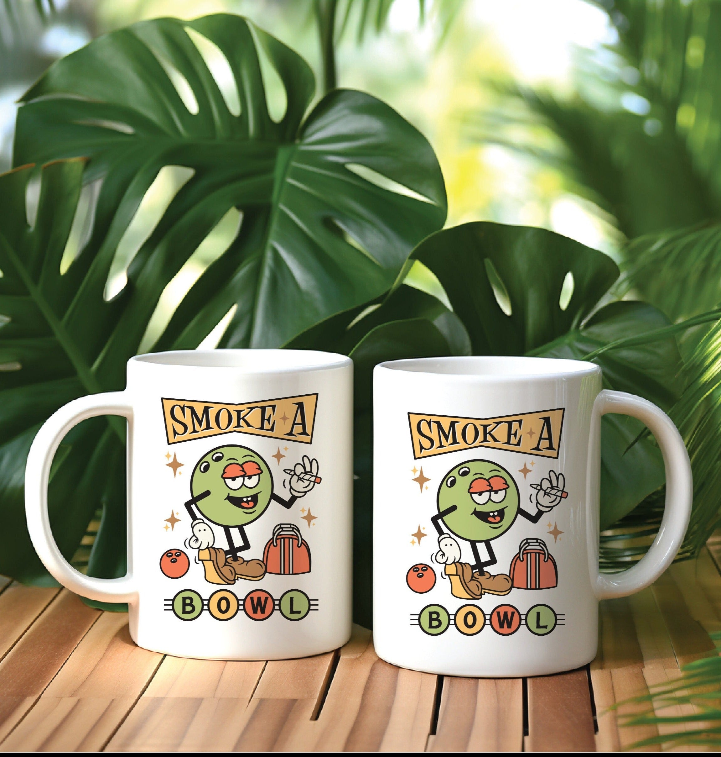 Smoke a Bowl Retro Cannabis Coffee Mug