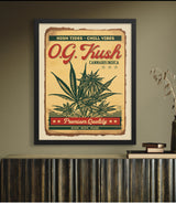 OG Kush Vintage Style Art Print